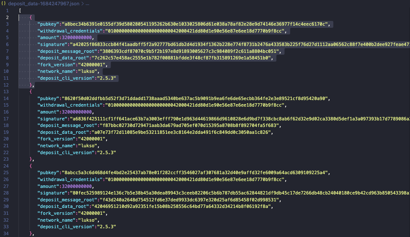 Deposit Data Modification