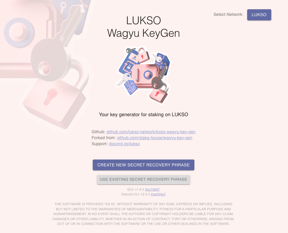 Wagyu Starting Screen